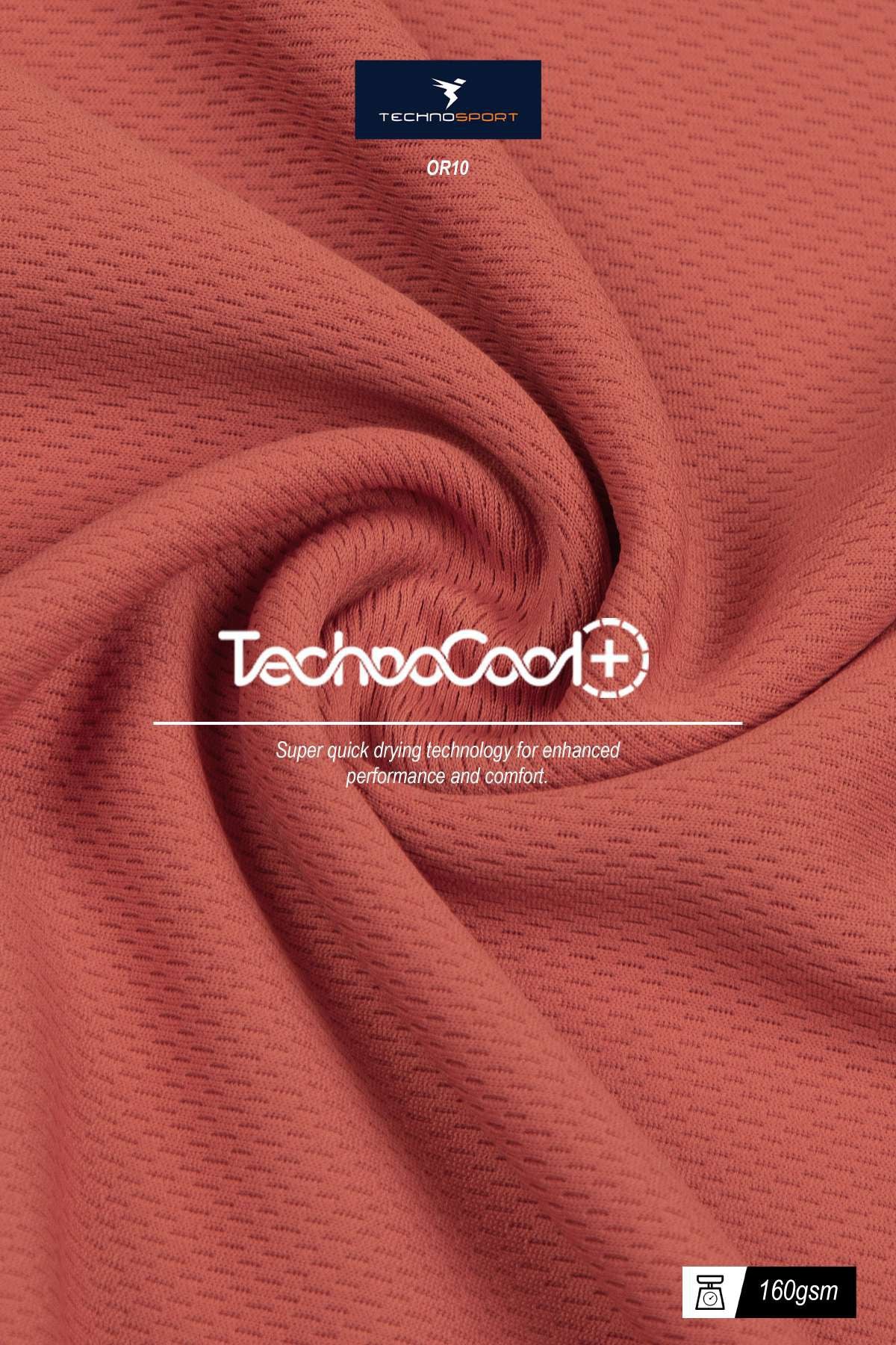 Technosport Men's Solid Crew Neck Slim Fit T-Shirt OR10