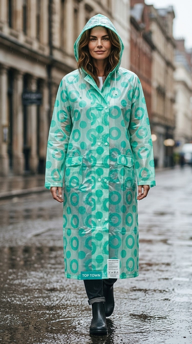 Top In Town "Crystal Clear" Women's Springtex  One-Piece Raincoat