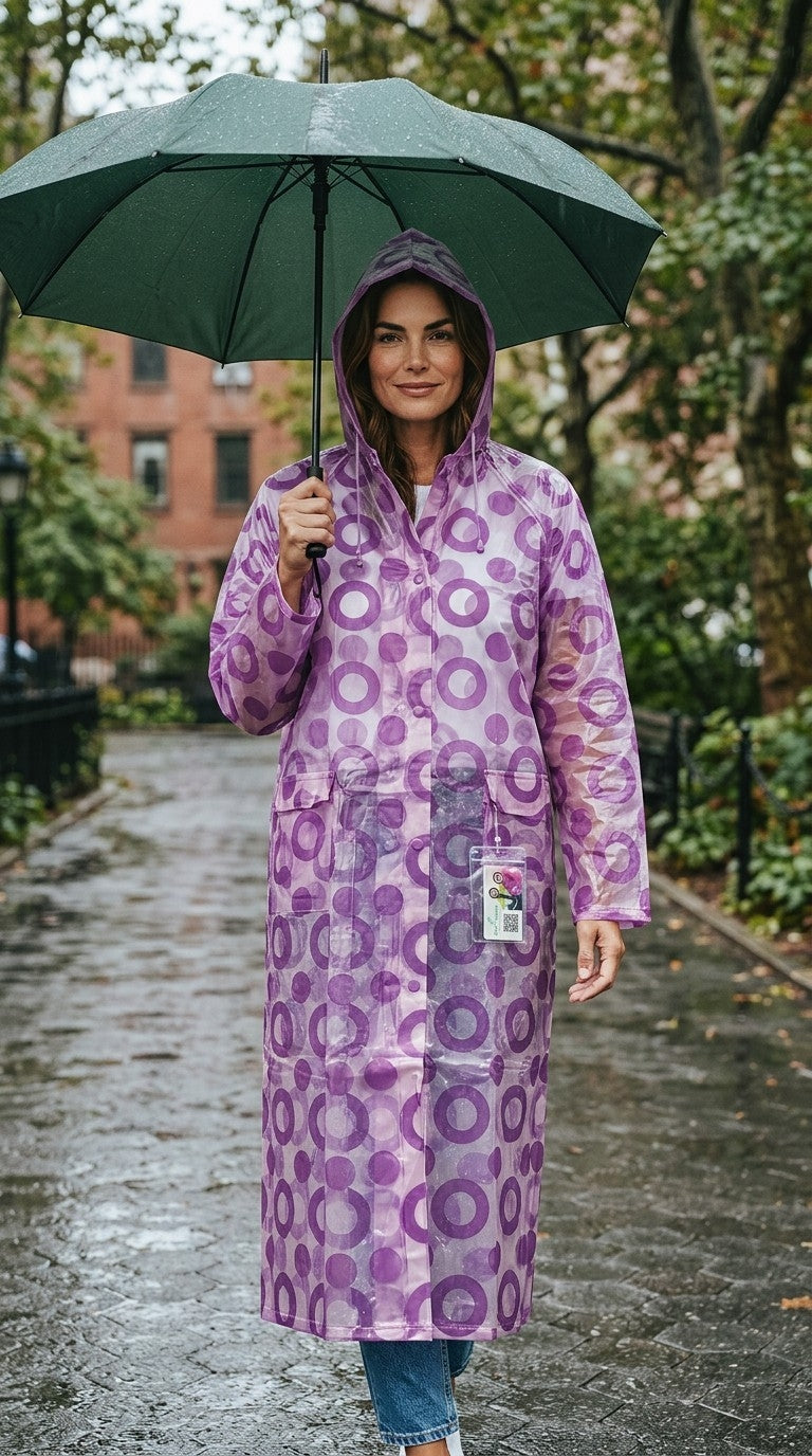 Top In Town "Crystal Clear" Women's Springtex  One-Piece Raincoat