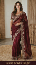 Designer Shimmer Saree with Crafted Blouse