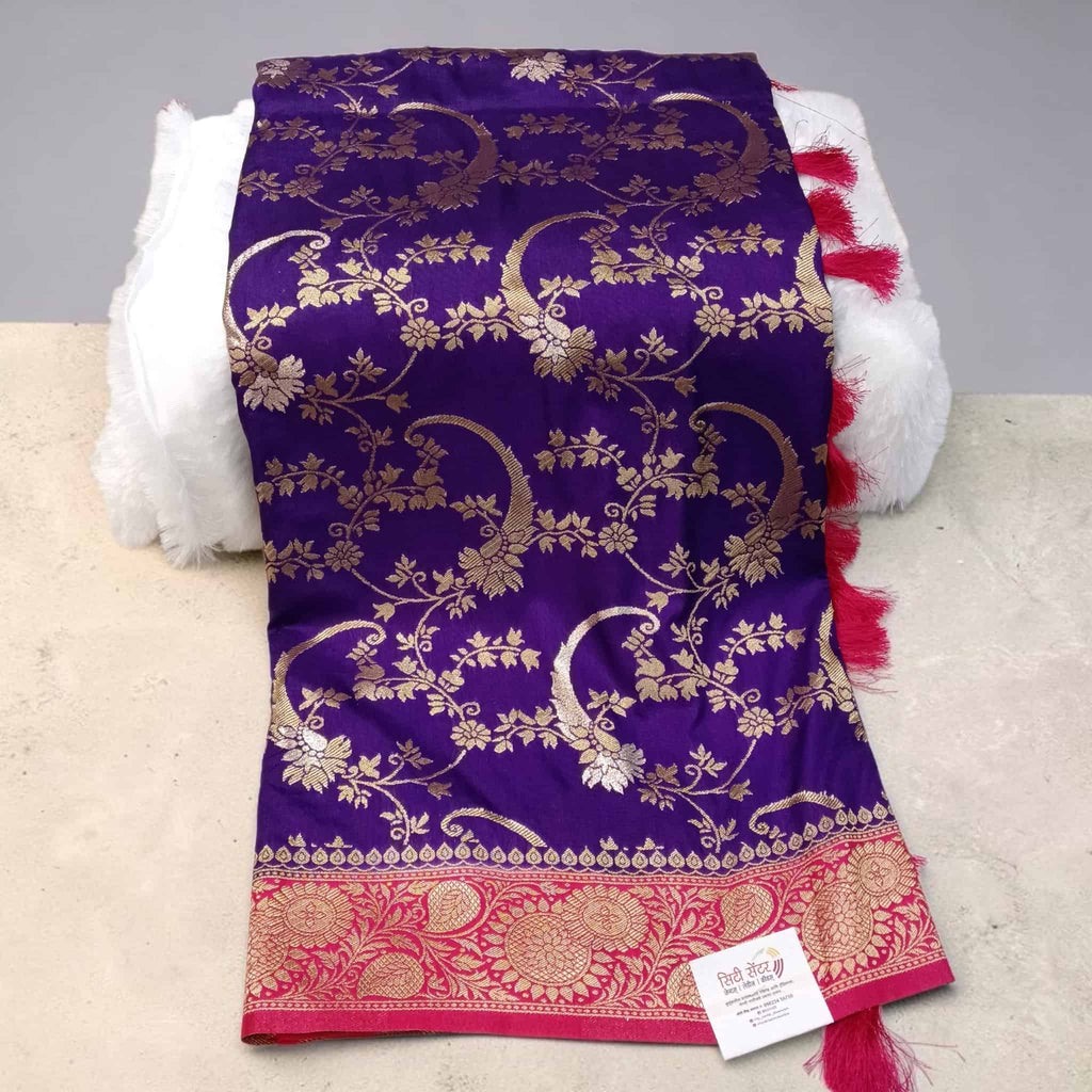 Kathpadar Peshwai Saree with Swarovski Work – Royal Grandeur Redefined