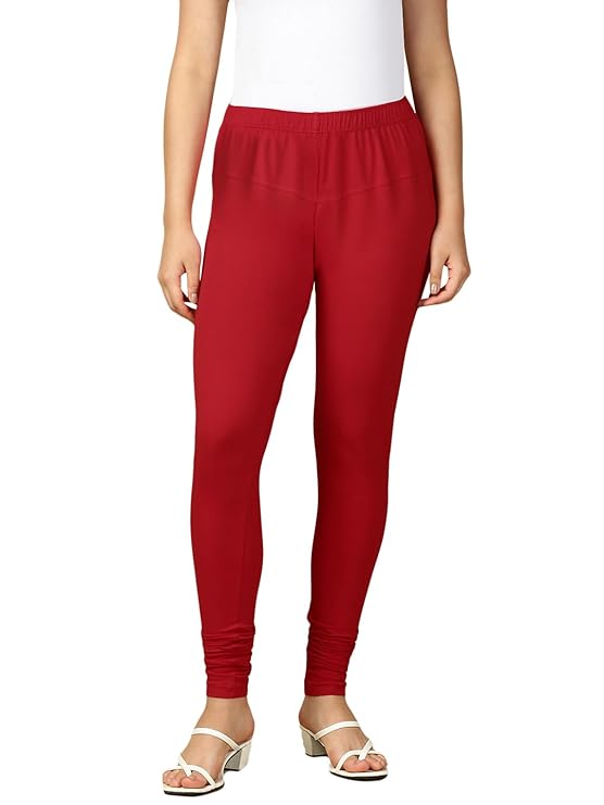 Premium Solid Cotton Lycra Leggings for Women: FREE SIZE Chuddidar Length