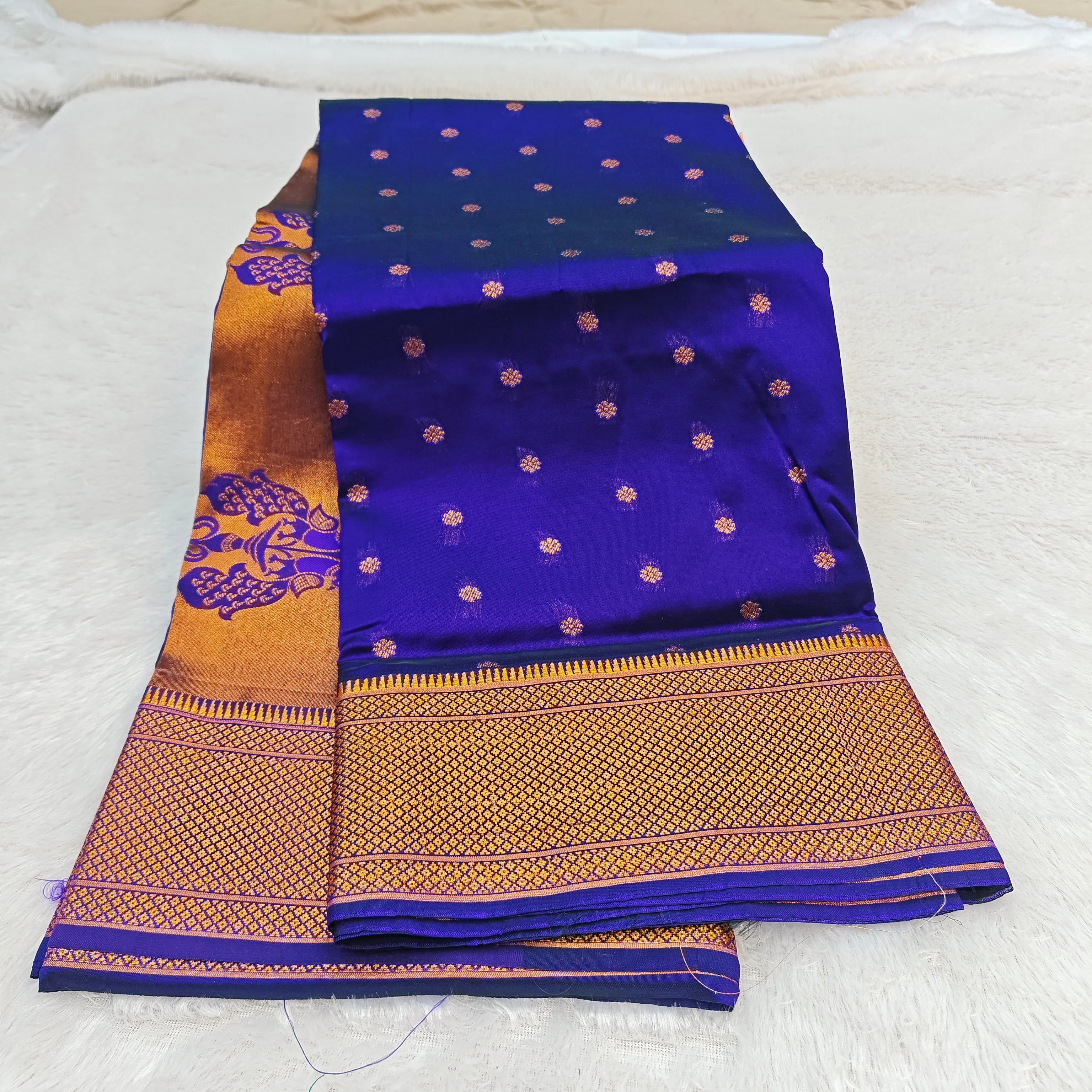 Pure Kalanjali Paithani Silk Saree with Peacock Border