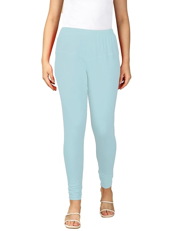 Premium Solid Cotton Lycra Leggings for Women: FREE SIZE Chuddidar Length