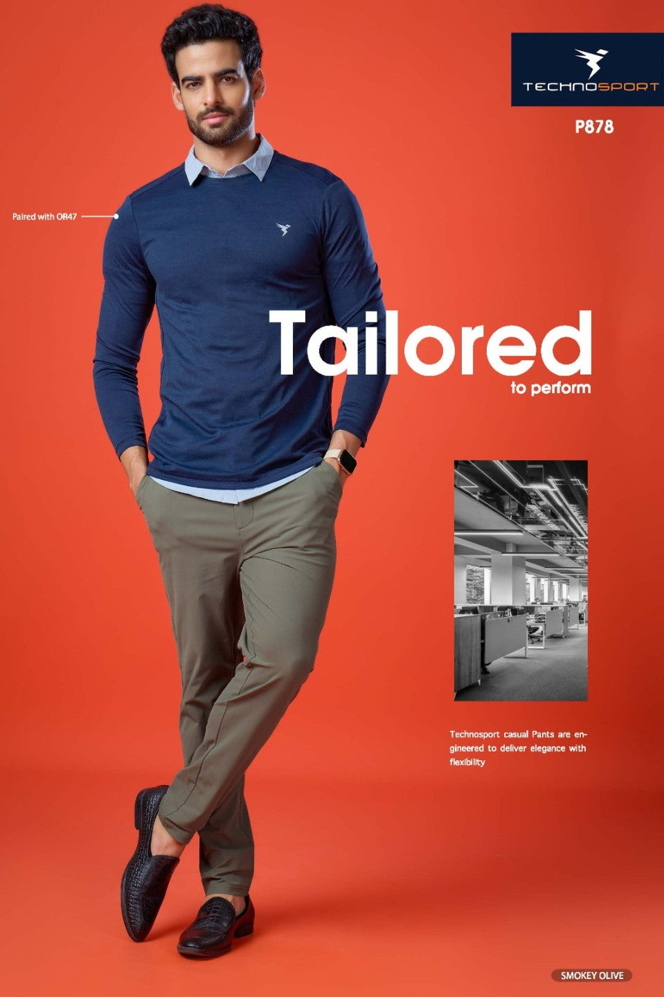 Technosport Duracool+ Solid 4-Way Stretch Casual Trousers Buy 3 At 1998