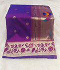 Traditional Munia Paithani Silk Saree with Meenakari Peacock Zari Pallu