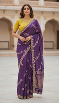 Beet Work Orgenja Saree Work With Contras Blous