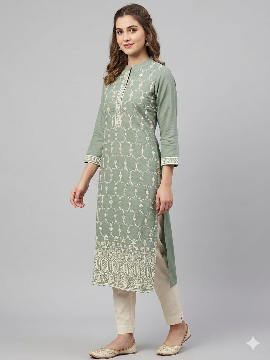 Straight Cut Long Kurti