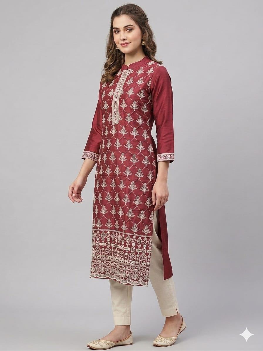 Straight Cut Long Kurti