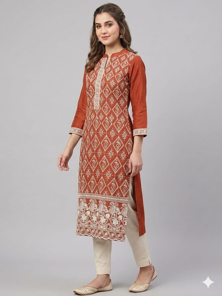 Straight Cut Long Kurti