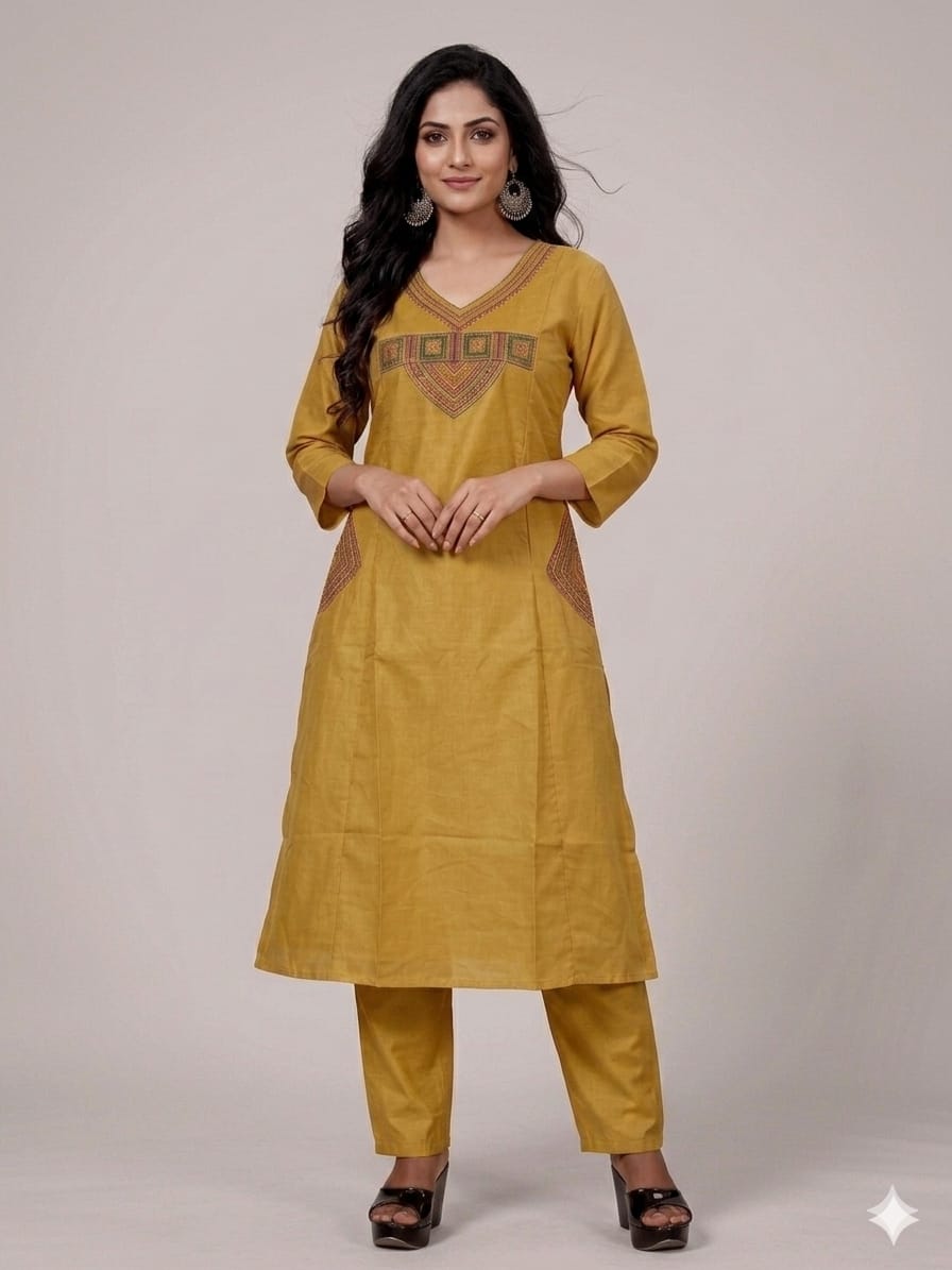 Anarkali Co-ord Set with Side Pockets