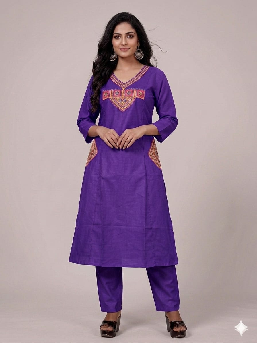 Anarkali Co-ord Set with Side Pockets