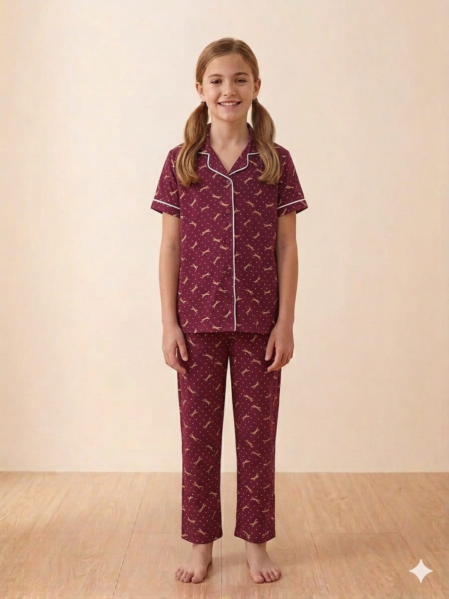 Cute Printed Night Suit for Girls