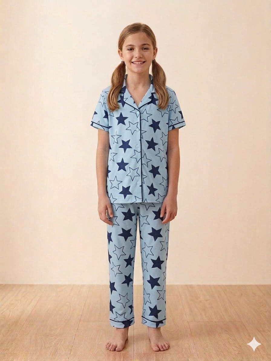 Cute Printed Night Suit for Girls