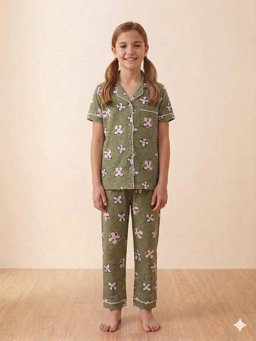 Cute Printed Night Suit for Girls