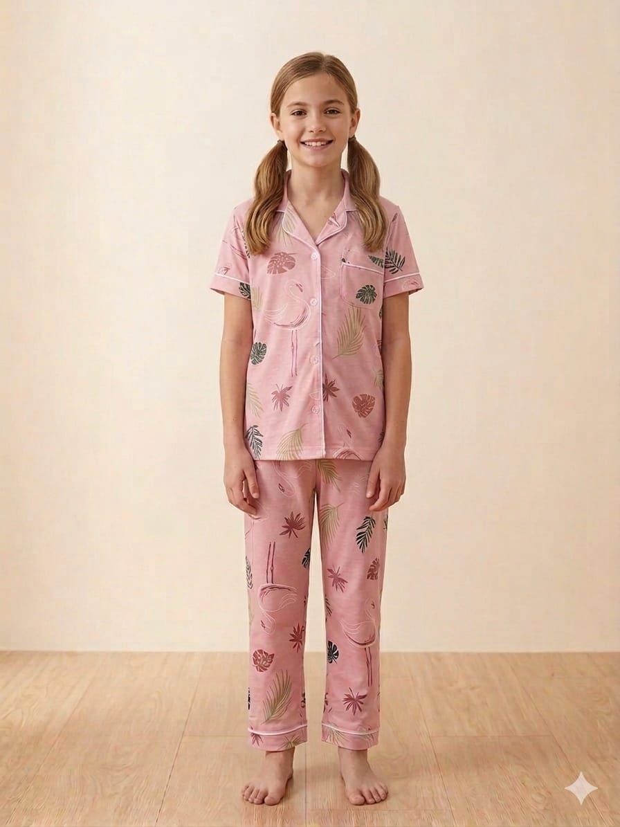 Cute Printed Night Suit for Girls