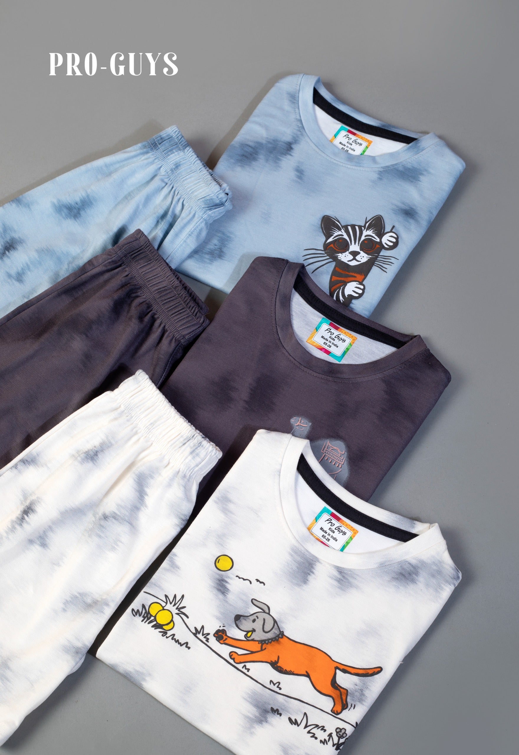 Pro-Guys Kids Cotton Co-ord Set Collection (T-Shirt & Shorts Pack)