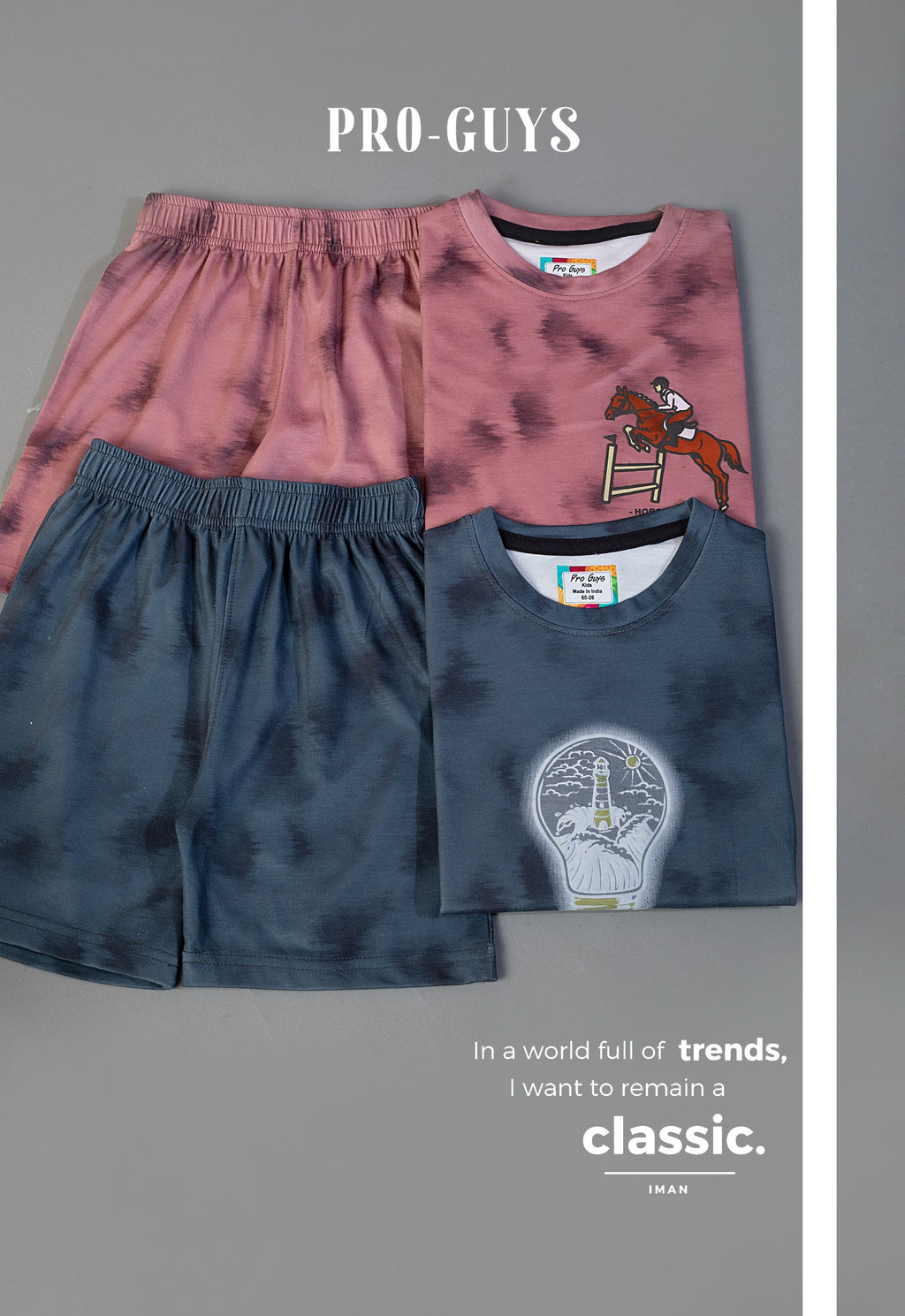 Pro-Guys Kids Cotton Co-ord Set Collection (T-Shirt & Shorts Pack)