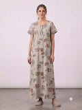 Alpine Fabric Nightgown with Side Pocket