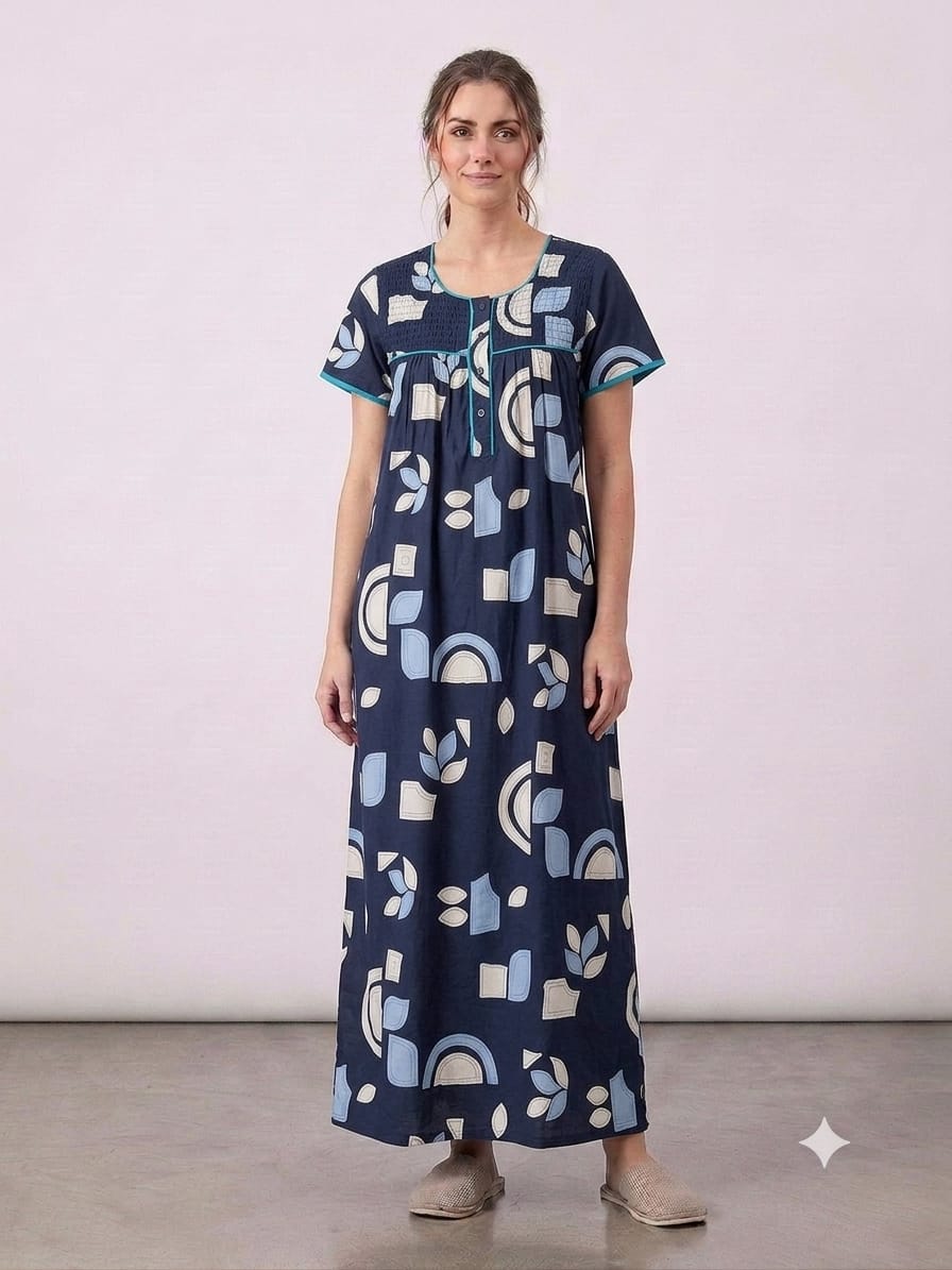 Alpine Fabric Nightgown with Side Pocket