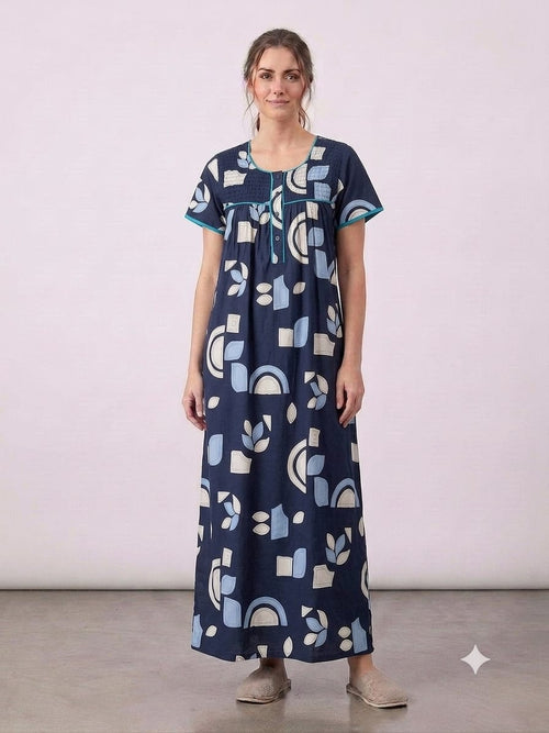 Alpine Fabric Nightgown with Side Pocket