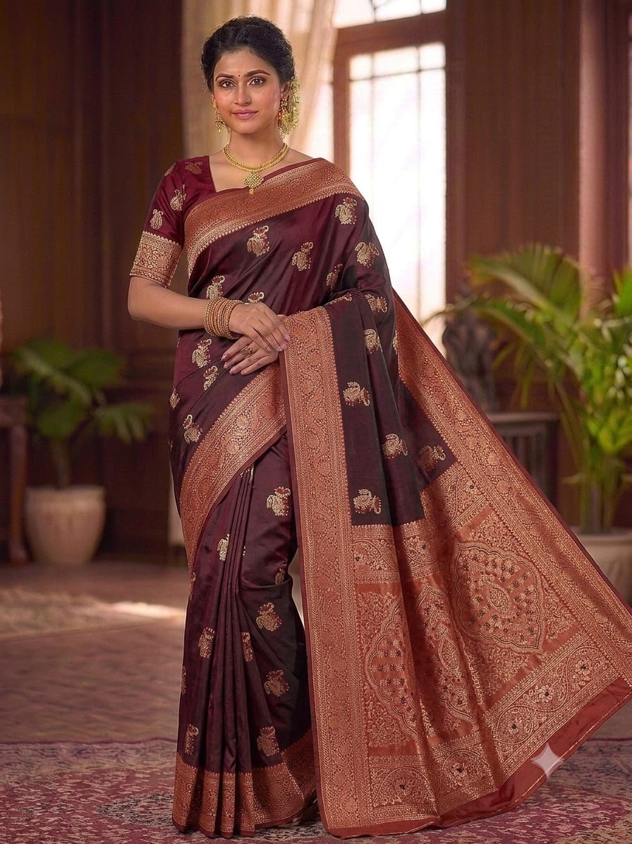 Elegant & Traditional Katpadar Saree