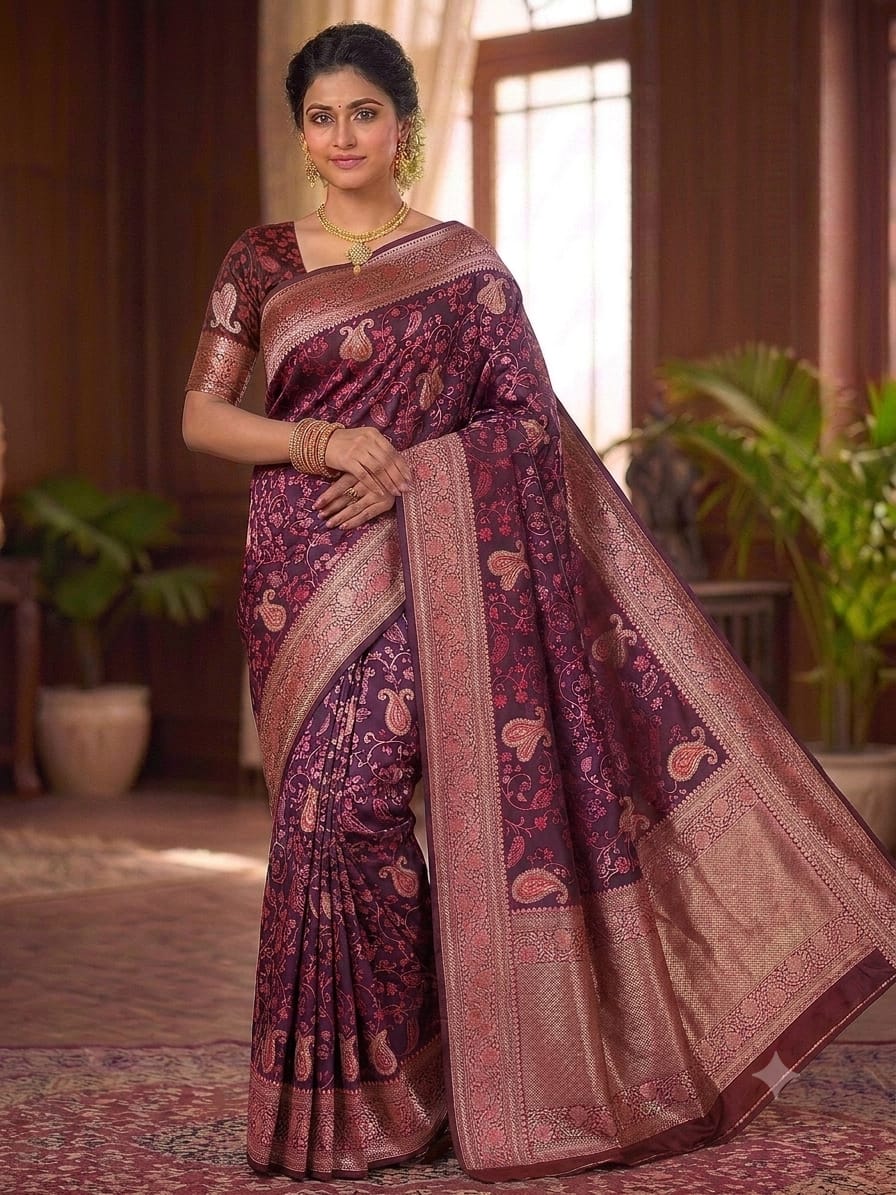 Elegant & Traditional Katpadar Saree