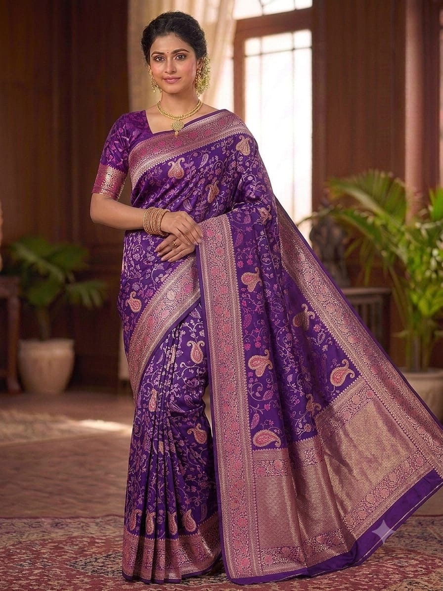 Elegant & Traditional Katpadar Saree