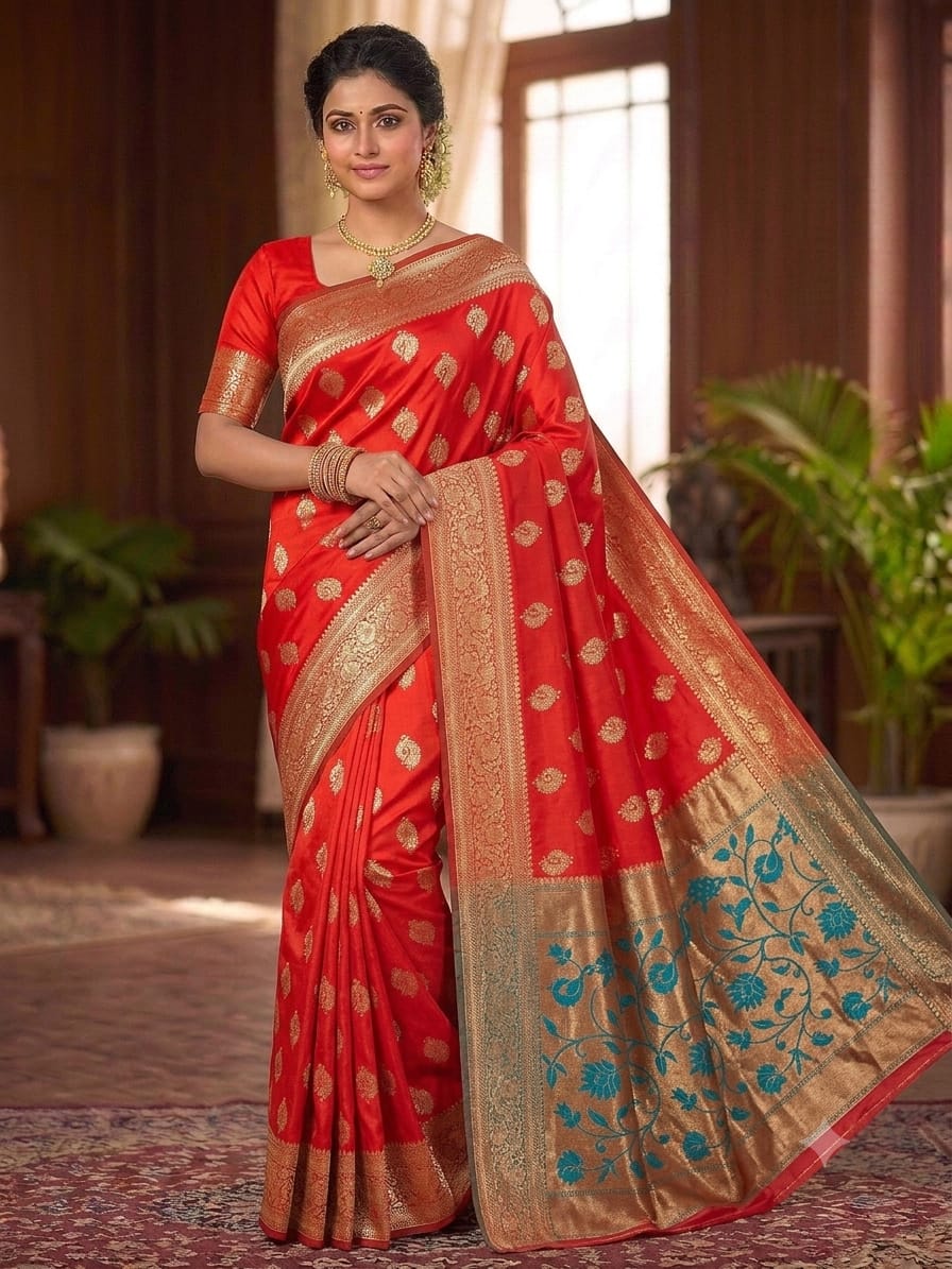 Elegant & Traditional Katpadar Saree