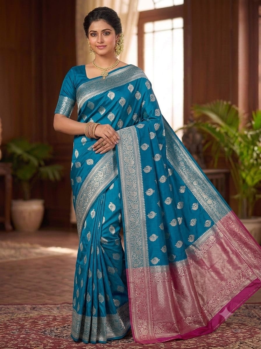 Elegant & Traditional Katpadar Saree