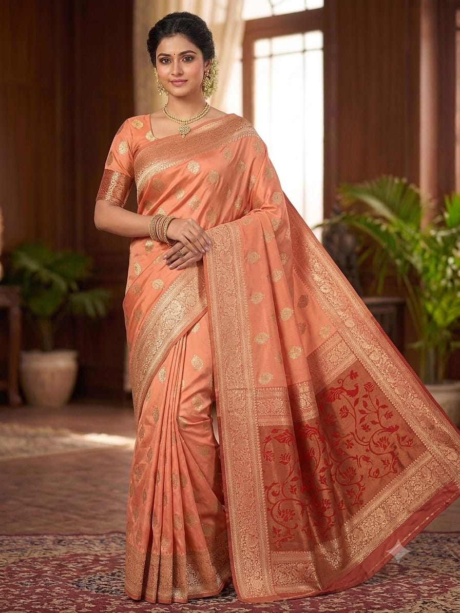 Elegant & Traditional Katpadar Saree