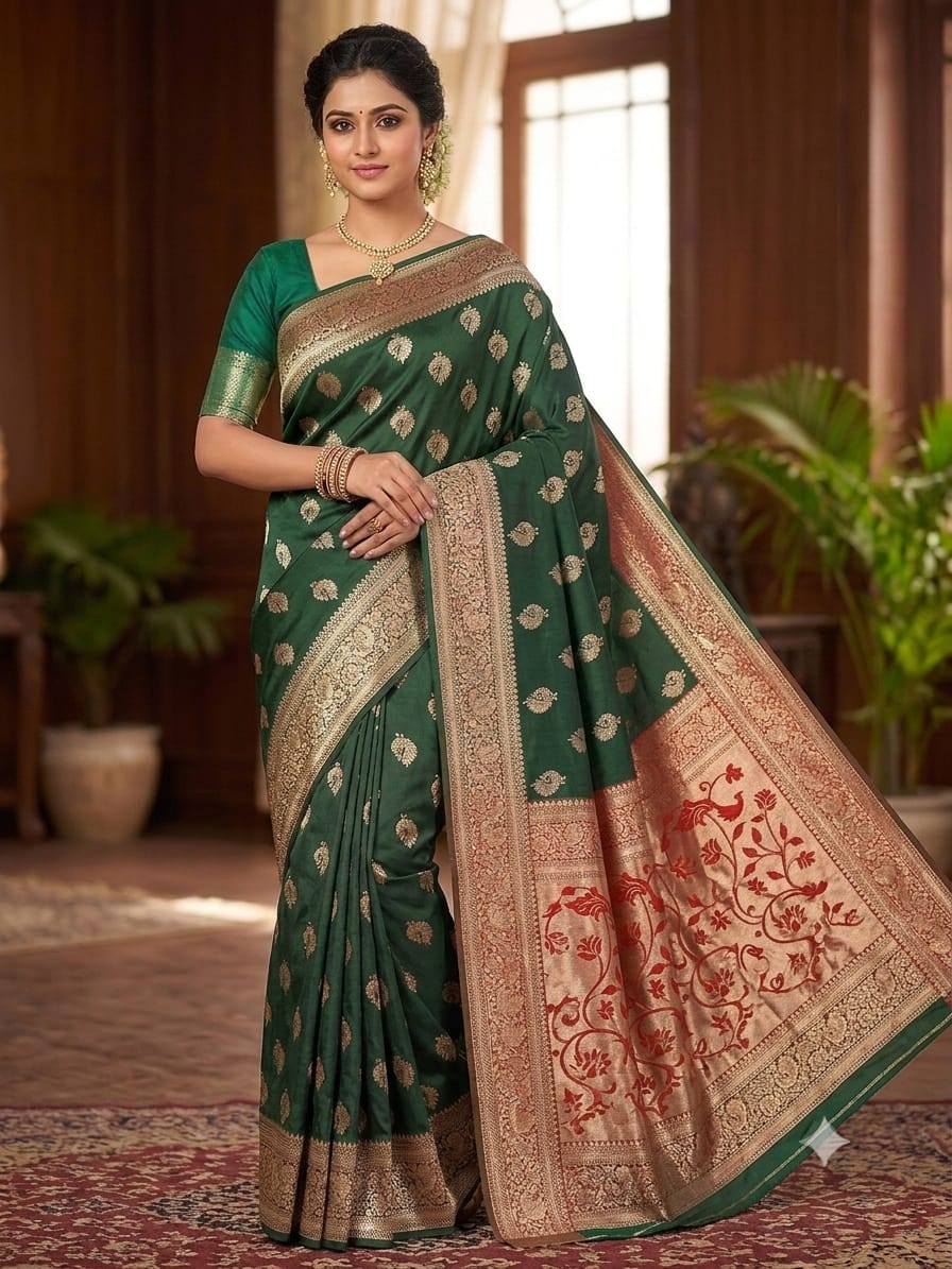 Elegant & Traditional Katpadar Saree