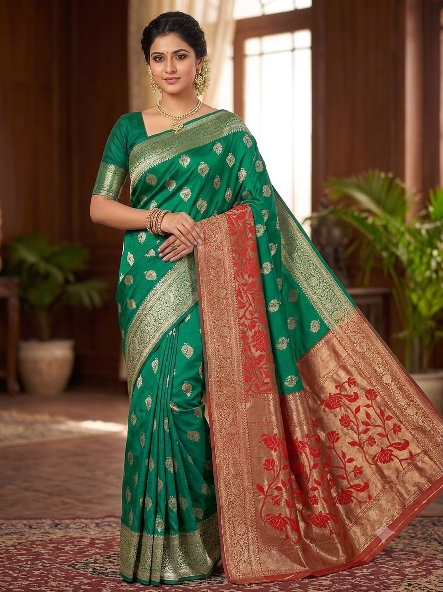 Elegant & Traditional Katpadar Saree
