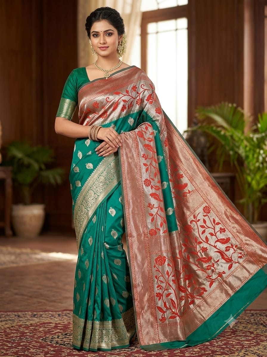 Elegant & Traditional Katpadar Saree