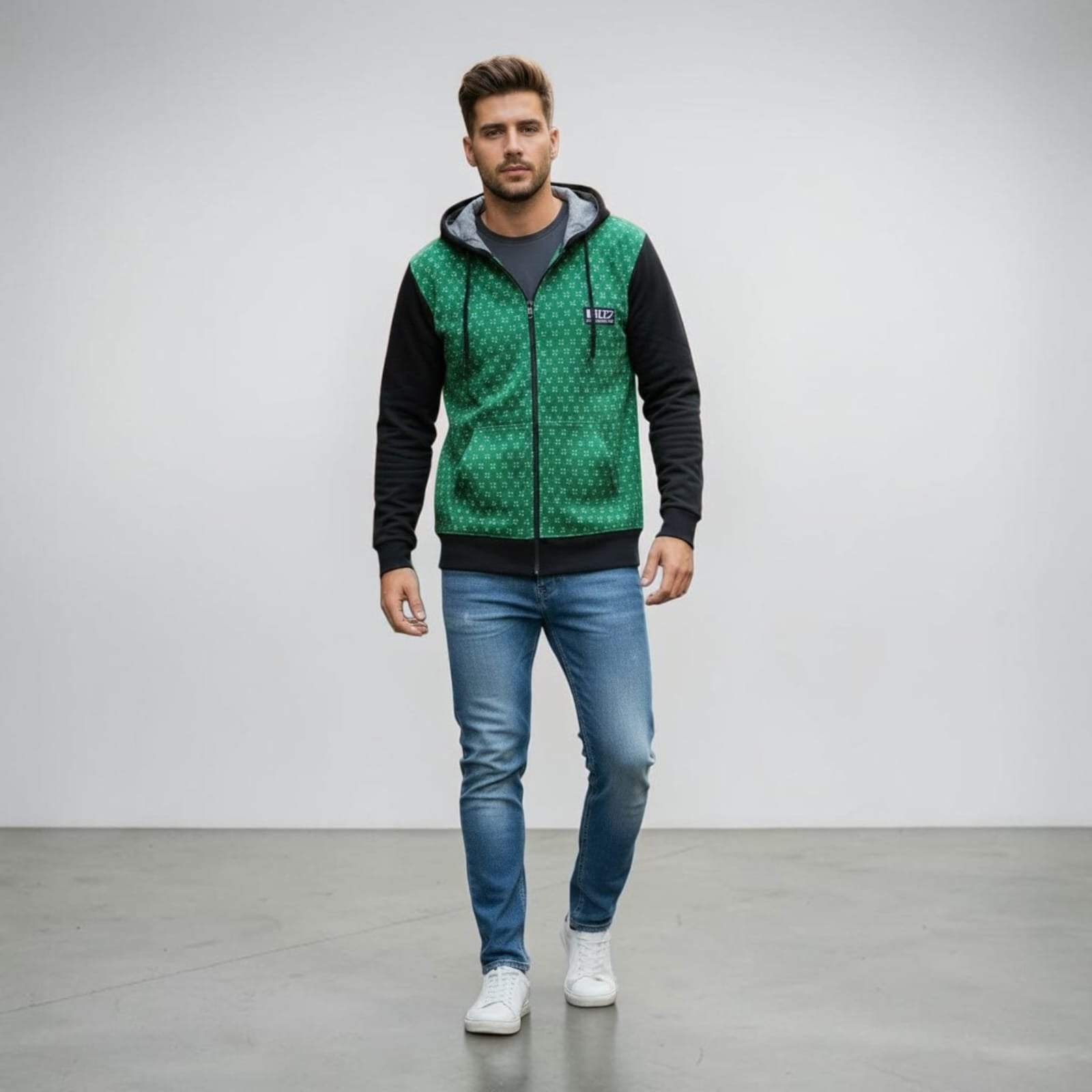 Diamond Touch Men's Zipper Sweat Hoodie