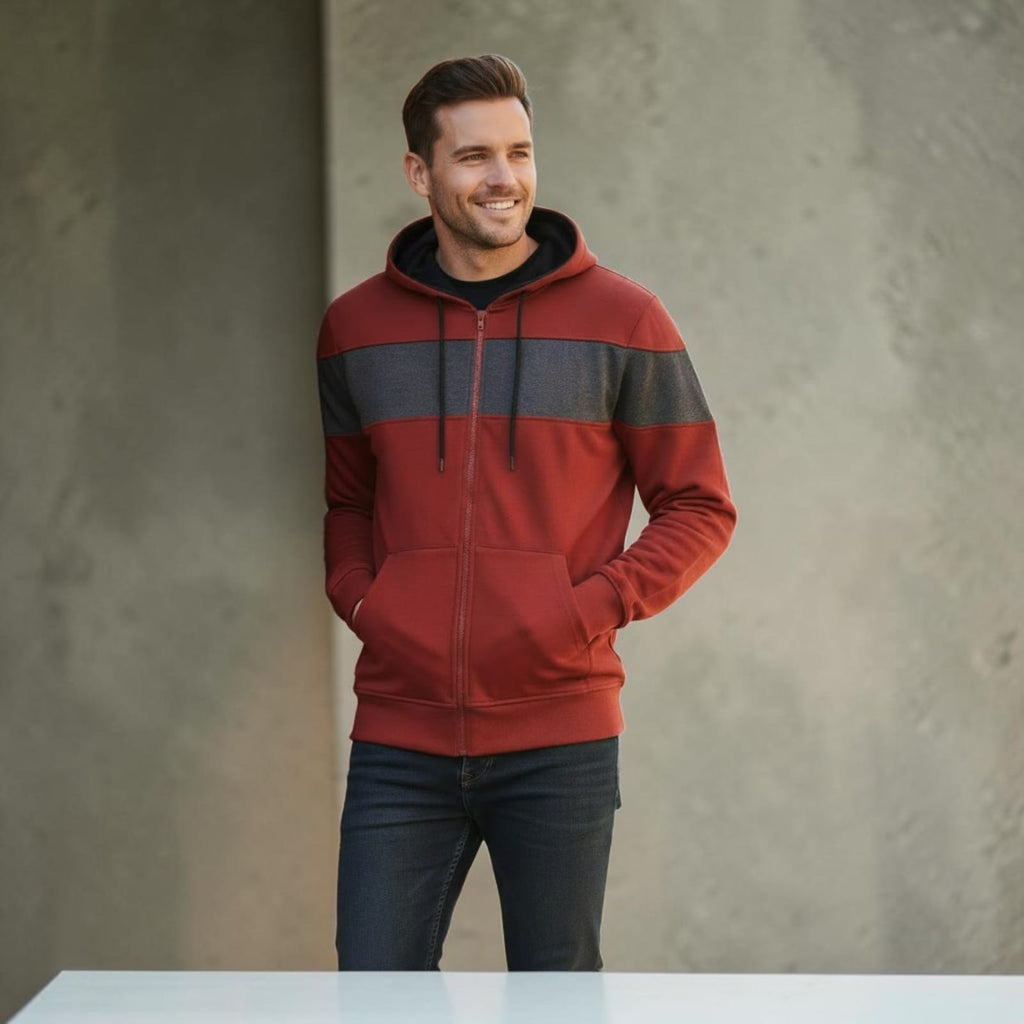 Diamond Touch Men's Zipper Sweat Hoodie