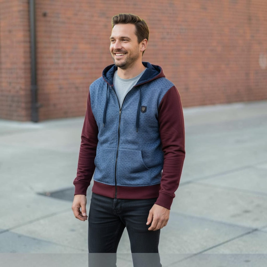 Diamond Touch Men's Zipper Sweat Hoodie