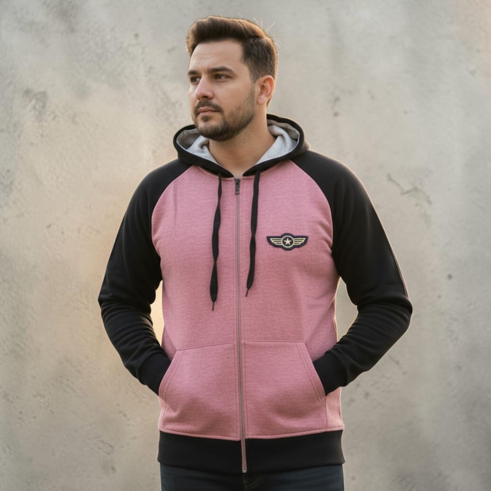 Diamond Touch Men's Zipper Sweat Hoodie