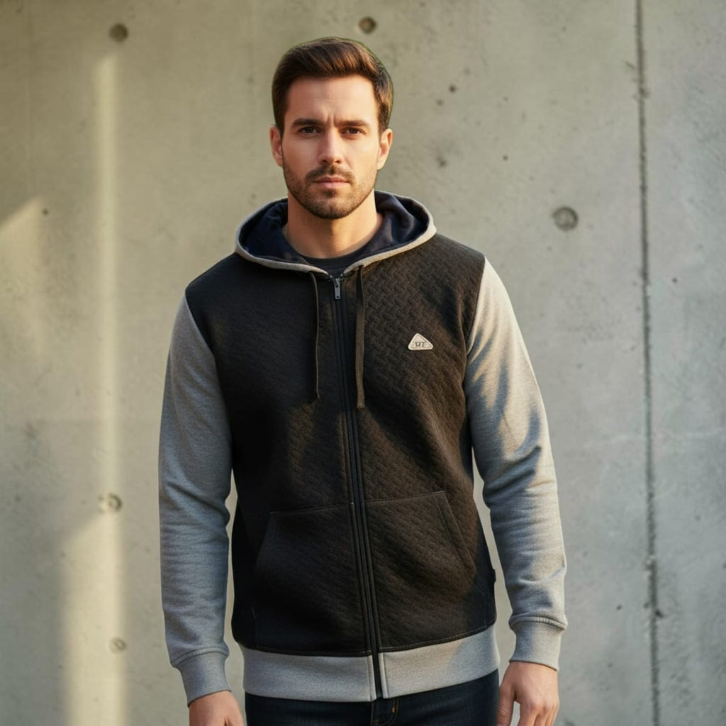 Diamond Touch Men's Zipper Sweat Hoodie