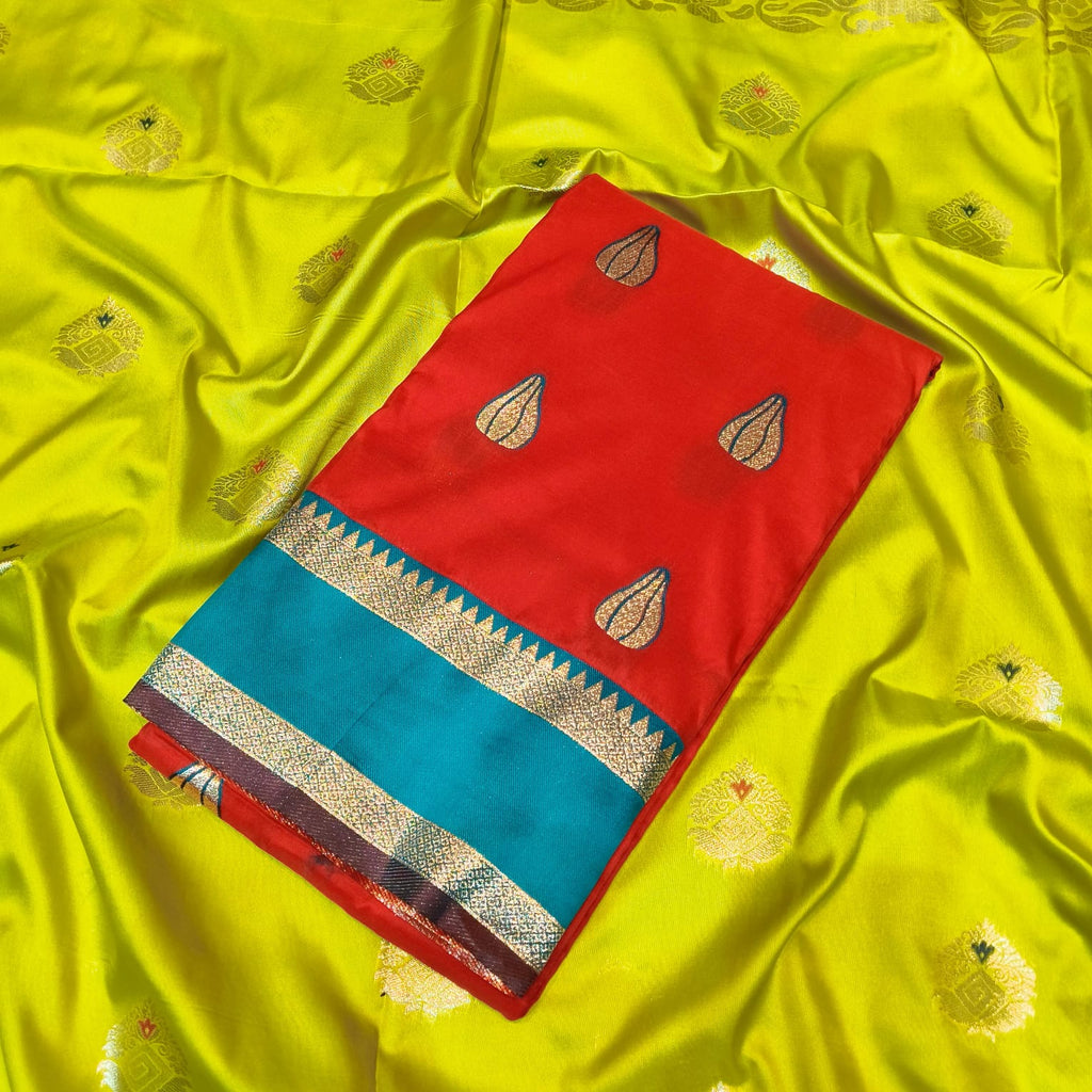 Modak Paithani Saree | Pure Silk Heritage Weave