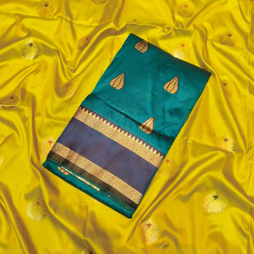 Modak Paithani Saree | Pure Silk Heritage Weave