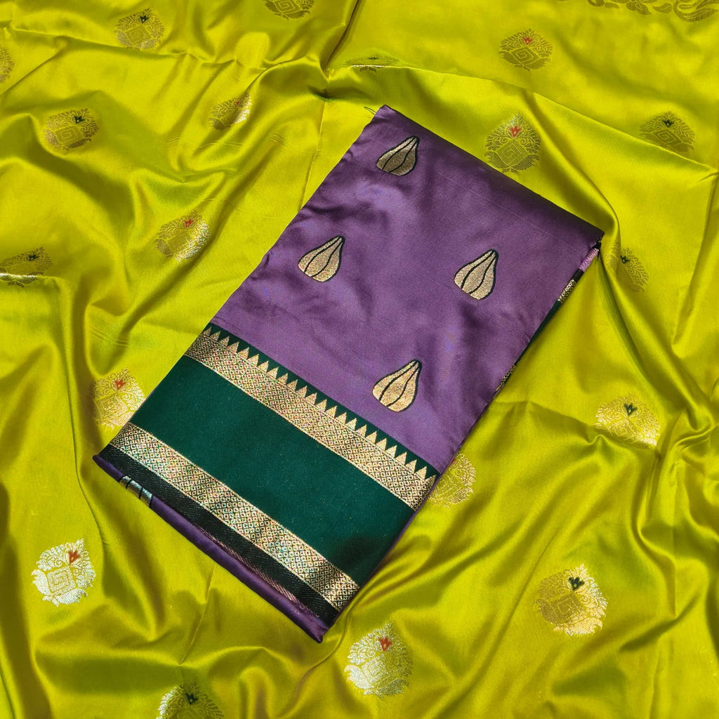 Modak Paithani Saree | Pure Silk Heritage Weave
