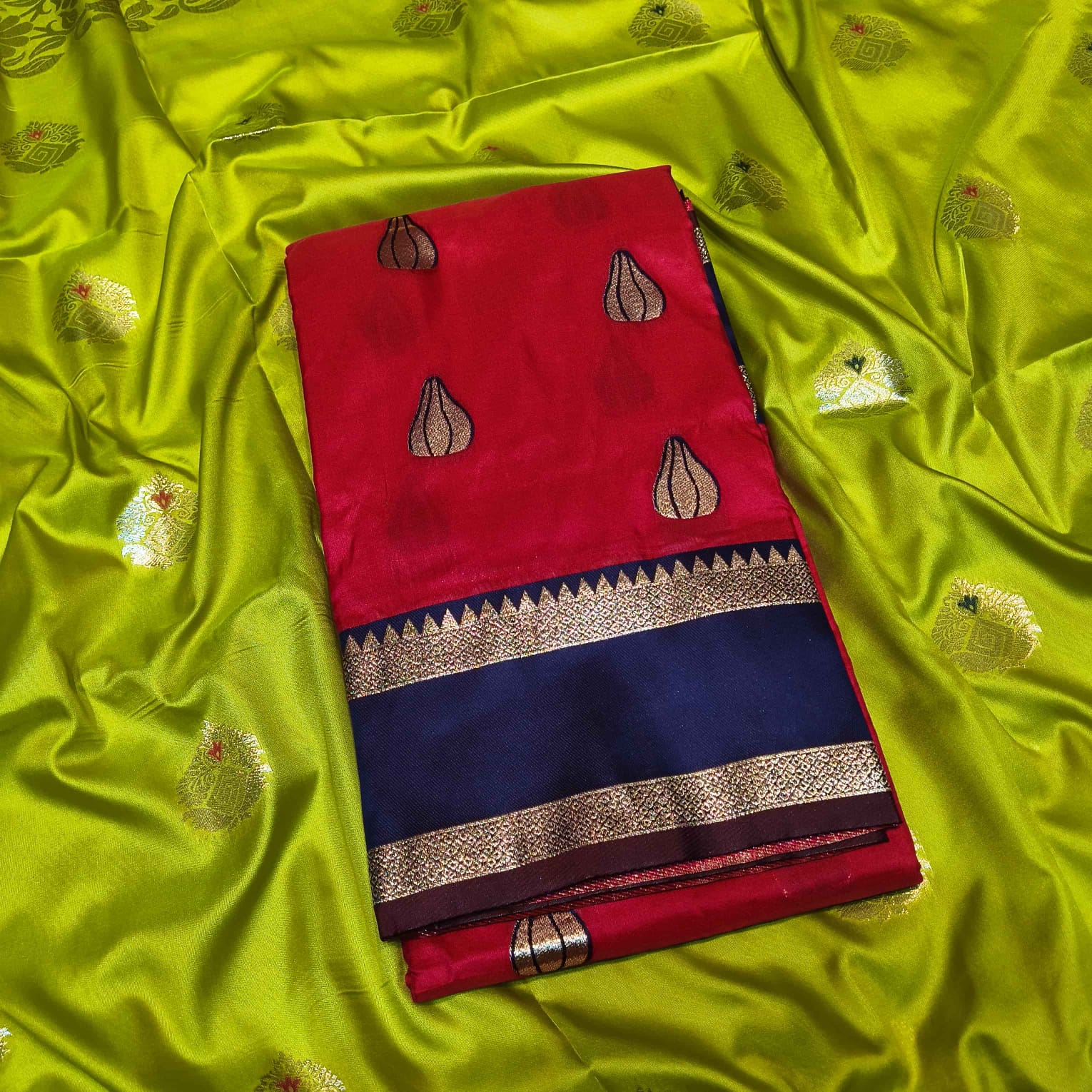 Modak Paithani Saree | Pure Silk Heritage Weave