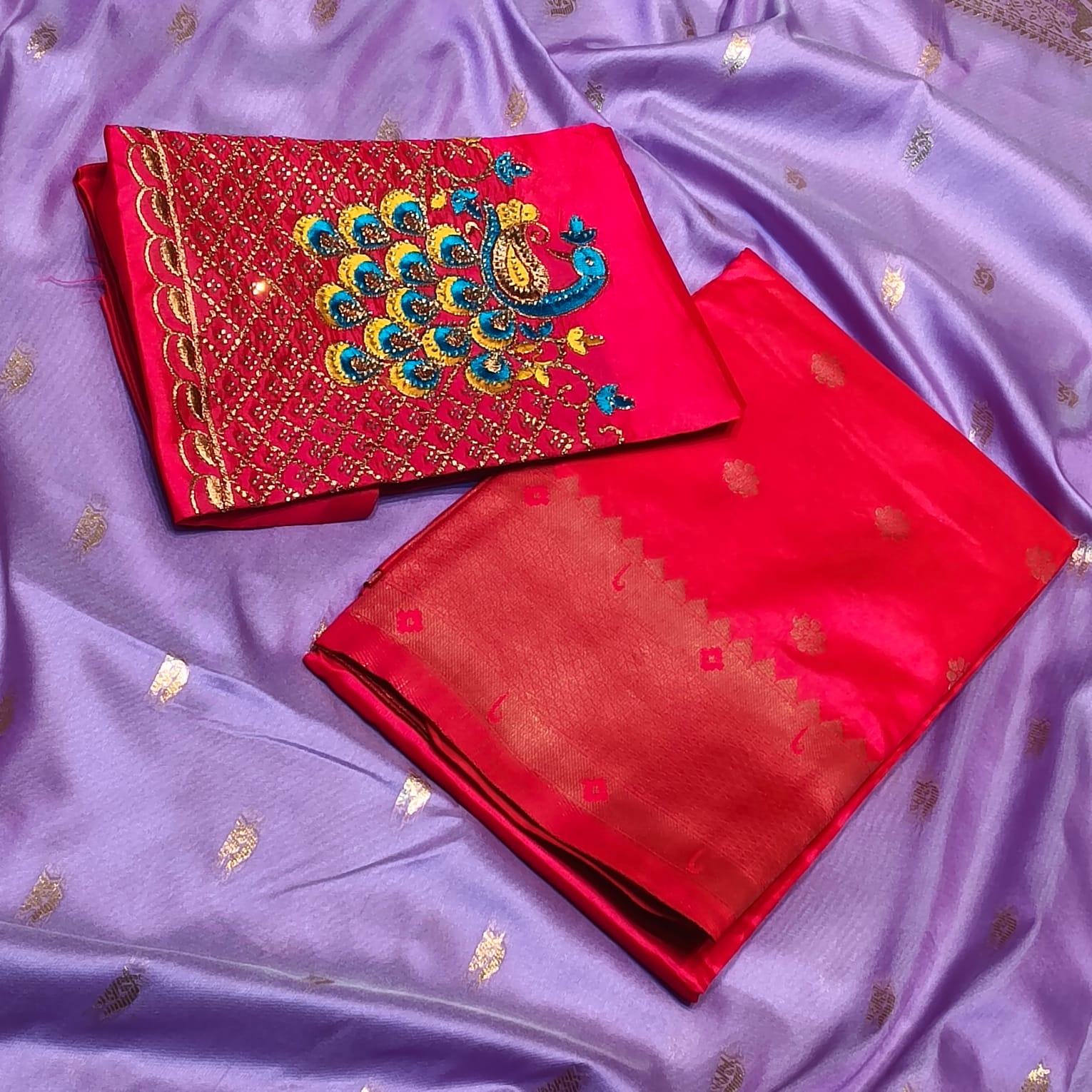 Kalanjali Chandrakala Aari Work Blouse Saree