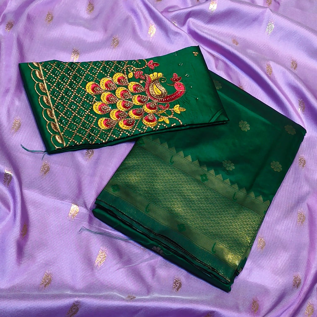 Kalanjali Chandrakala Aari Work Blouse Saree