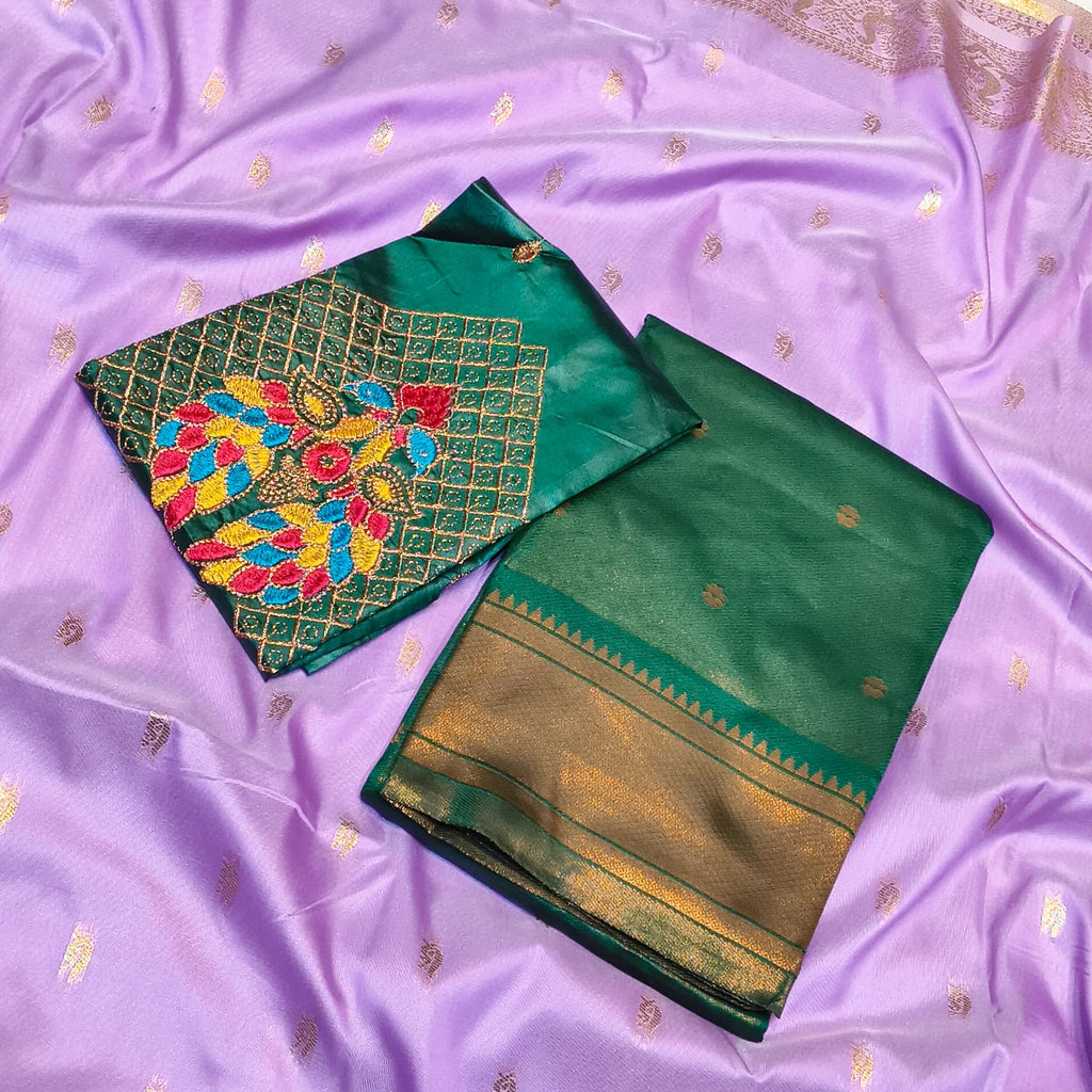 Kalanjali Chandrakala Aari Work Blouse Saree