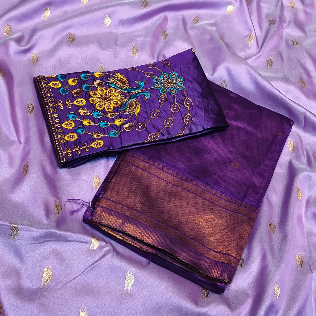 Kalanjali Chandrakala Aari Work Blouse Saree