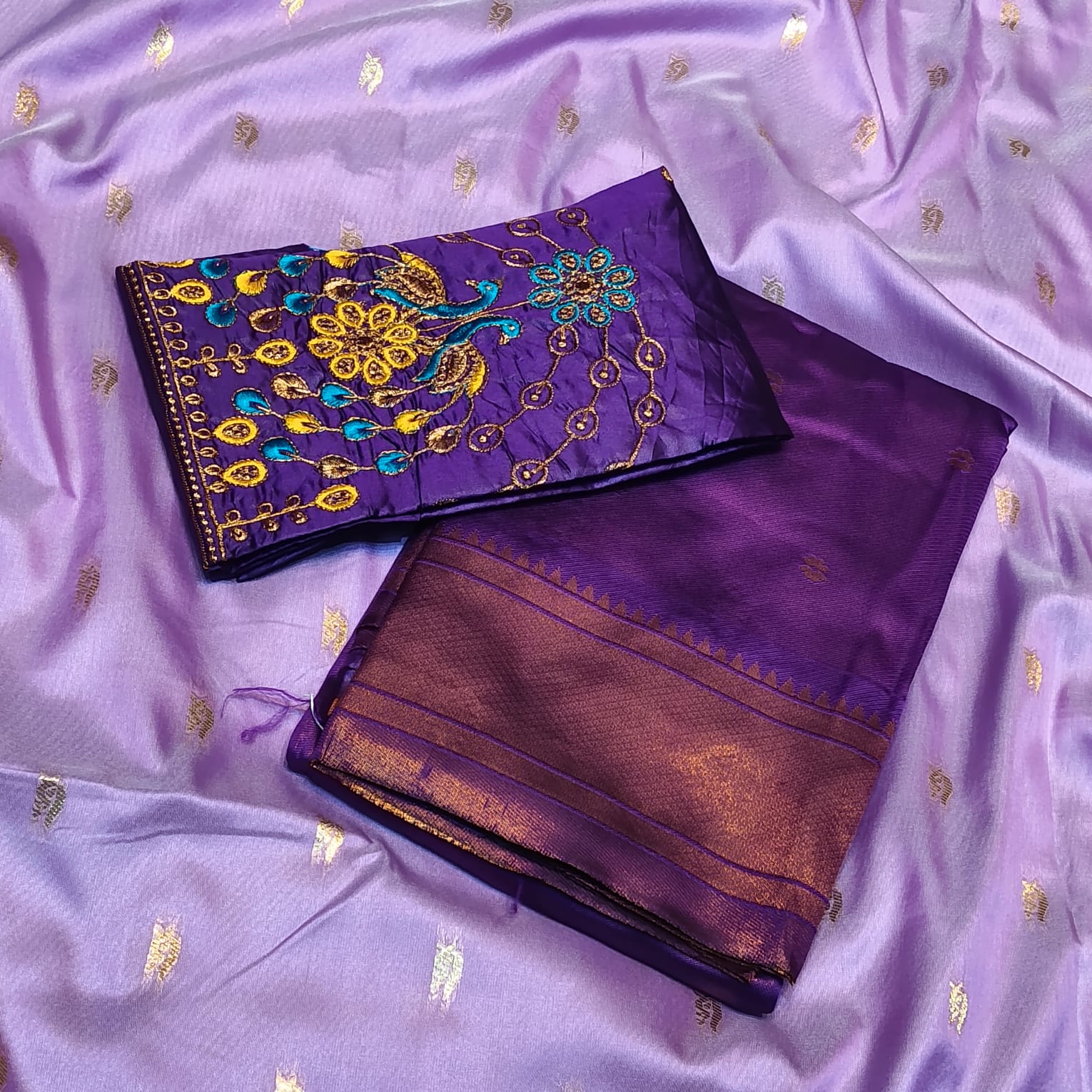 Kalanjali Chandrakala Aari Work Blouse Saree