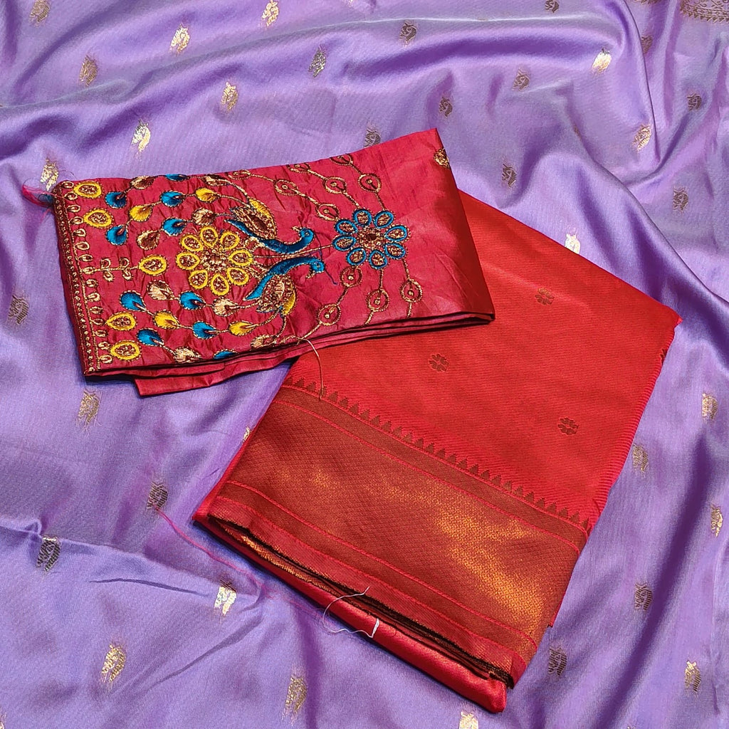Kalanjali Chandrakala Aari Work Blouse Saree