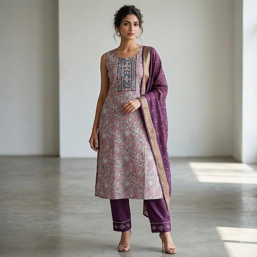 Kurti with Cigarette Pant Set
